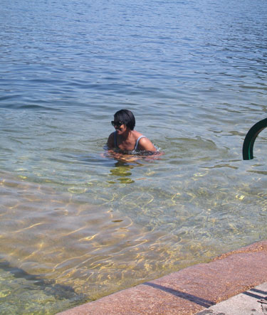 Nancy swimming