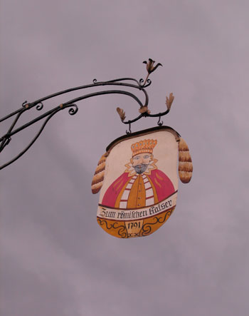 "The Roman Emperor" Inn sign in Schlierbach