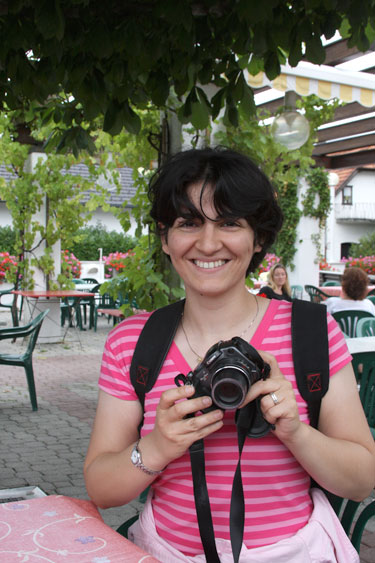 Samira at garden restaurant