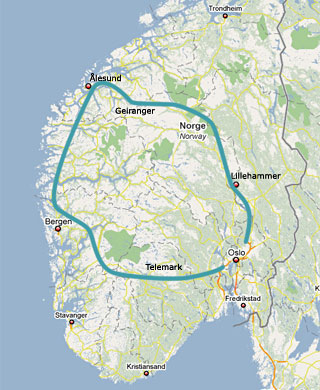 map of Norway
