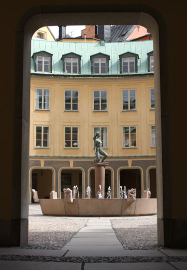 fountain in courtyard